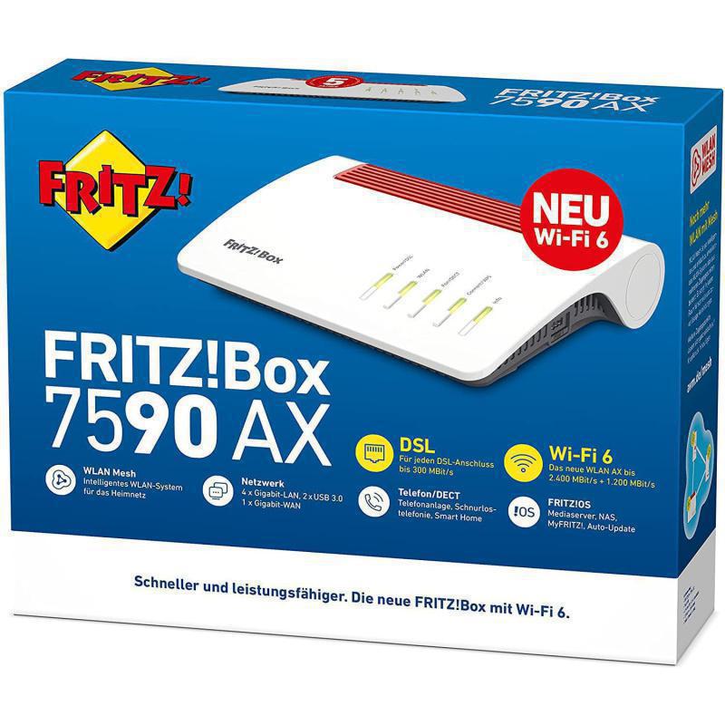 AVM FRITZ!BOX 7590 AX V2,  WITH WI-FI 6 (20002999)