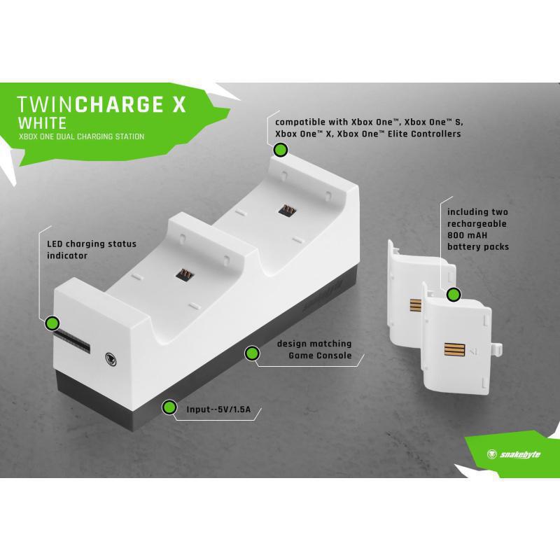 SNAKEBYTE (SB911743) XBOX ONE TWIN CHARGE (WHITE)