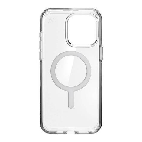 SPECK (150571-3240) IPHONE 15 PRO MAX MAGSAFE CASE, PRESIDIO CLEAR (CLEAR/CLEAR/CHROME FINISH/SERENE SILVER)