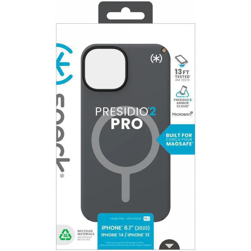 SPECK (150558-3212) IPHONE 15 MAGSAFE CASE, PRESIDIO2 PRO (CHARCOAL GREY/COOL BRONZE/WHITE)