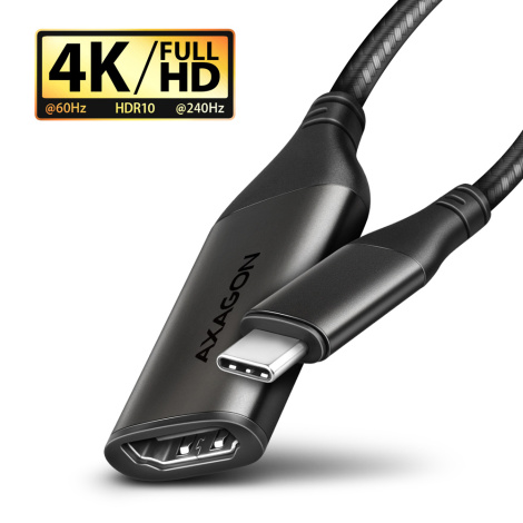 AXAGON RVC-HI2M USB-C -> HDMI 2.0 ADAPTER 4K/60HZ ALUMINUM, 25CM CABLE